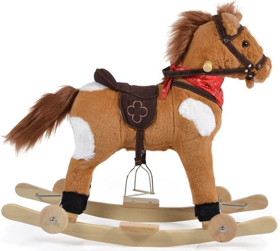 Cangaroo Thunder Khaki Hobbelpaard Met Wielen WJ-302 4 Cangaroo Thunder Khaki Hobbelpaard Met Wielen WJ-302 - Afbeelding 4