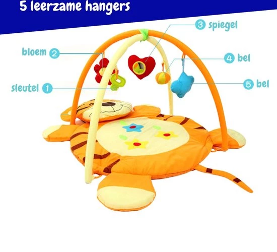Viento Ergonomische Babygym - Luxe Speelmat - Interactief Speelkleed - Educatief Speelgoed - Geschikt Voor Kinderen Van 0 Tot 2 Jaar 6 Viento Ergonomische Babygym - Luxe Speelmat - Interactief Speelkleed - Educatief Speelgoed - Geschikt Voor Kinderen Van 0 Tot 2 Jaar - Afbeelding 6