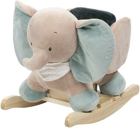 Nattou Olifant Axel - Hobbelpaard - 63x33x45 Cm - Groen/Beige 1 Nattou Olifant Axel - Hobbelpaard - 63x33x45 Cm - Groen/Beige