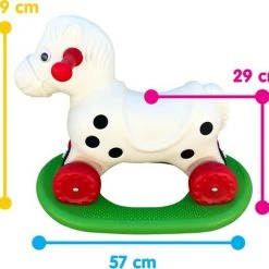 Akar Toys - Rocking Horse – Speelgoed/ Speelgoed 2 Jaar – Hobbelpaard / Hobbeldier / Schommelpaard - Wit/Groen/Rood – 49x57cm 8 Akar Toys - Rocking Horse – Speelgoed/ Speelgoed 2 Jaar – Hobbelpaard / Hobbeldier / Schommelpaard - Wit/Groen/Rood – 49x57cm -babygyms Winkel 550x505 2