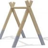 Toddie.nl Houten Babygym Blauw, Zonder Hangers (apart Verkrijgbaar), Tipi Vorm Massief Hout