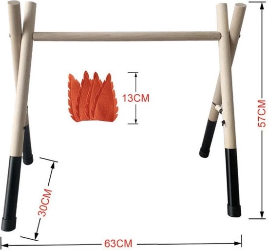 Merkloos Babygym Hout Zwart 4 Merkloos Babygym Hout Zwart - Afbeelding 4