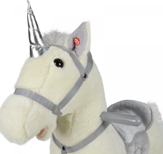 Infantastic GoodVibes - Hobbelpaard Voor Kinderen - Schommelpaard Silver Unicorn - Stevige Constructie - Knuffelzacht Met Geluidseffecten - Zilveren Eenhoorn 4 Infantastic GoodVibes - Hobbelpaard Voor Kinderen - Schommelpaard Silver Unicorn - Stevige Constructie - Knuffelzacht Met Geluidseffecten - Zilveren Eenhoorn - Afbeelding 4
