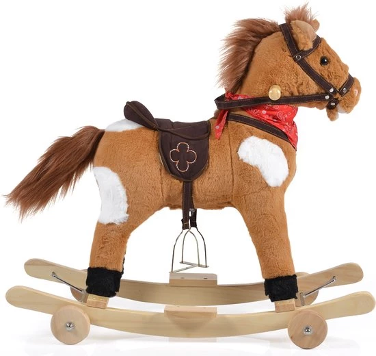 Cangaroo Thunder Khaki Hobbelpaard Met Wielen WJ-302 2 Cangaroo Thunder Khaki Hobbelpaard Met Wielen WJ-302 - Afbeelding 2