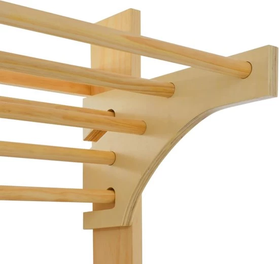 VidaXL Wandklimrek 80x55x220 Cm Hout 8 VidaXL Wandklimrek 80x55x220 Cm Hout - Afbeelding 8