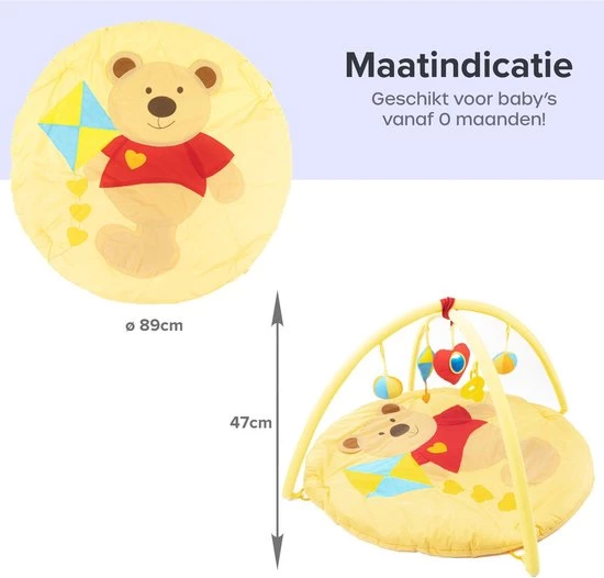 Davantho BabyGym Schatigebeer - Playgym - Speelmat - Speelkleed - Activiteiten Kleed - Kraamcadeau - Speelgym - Playgym - Duurzaam 5 Davantho BabyGym Schatigebeer - Playgym - Speelmat - Speelkleed - Activiteiten Kleed - Kraamcadeau - Speelgym - Playgym - Duurzaam - Afbeelding 5
