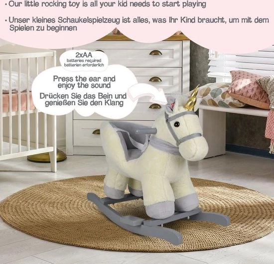 Infantastic-schommeldier, Schommel Eenhoorn, Hobbel Eenhoorn-schommel Paard- Muziekfunctie 8 Infantastic-schommeldier, Schommel Eenhoorn, Hobbel Eenhoorn-schommel Paard- Muziekfunctie - Afbeelding 8