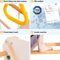 YJZQ Peuterspeelset Binnenspeeltuin Jungle Gym Set- Hout 6-in-1 Multifunctionele Klimrekken/muurbeugels/Ladderklimmer/ Glijbaan/schommel/optrekgedeelte/ Ringen-Rotsklimmen Voor Kinderen Draagvermogen 50kg 19 YJZQ Peuterspeelset Binnenspeeltuin Jungle Gym Set- Hout 6-in-1 Multifunctionele Klimrekken/muurbeugels/Ladderklimmer/ Glijbaan/schommel/optrekgedeelte/ Ringen-Rotsklimmen Voor Kinderen Draagvermogen 50kg -babygyms Winkel 550x530 3