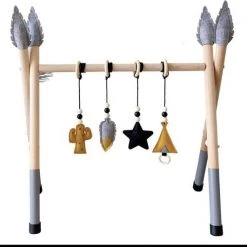 Merkloos BabyGym Hout Grijs