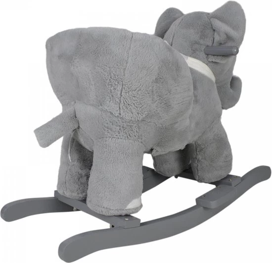 Infantastic GoodVibes - Hobbelpaard Voor Baby En Kind - Schommel Olifant - Stevige Constructie - Knuffelzacht Met Geluidseffecten - Grijs 6 Infantastic GoodVibes - Hobbelpaard Voor Baby En Kind - Schommel Olifant - Stevige Constructie - Knuffelzacht Met Geluidseffecten - Grijs - Afbeelding 6