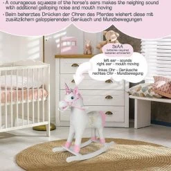 Infantastic Hobbelpaard - Hobbeldier - Schommelpaard - Vanaf 1 Jaar - Met Geluid - 74 X 30 X 64 Cm - Pluche - Roze -babygyms Winkel 550x535 14