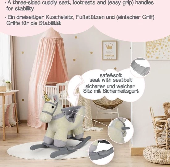 Infantastic-schommeldier, Schommel Eenhoorn, Hobbel Eenhoorn-schommel Paard- Muziekfunctie 10 Infantastic-schommeldier, Schommel Eenhoorn, Hobbel Eenhoorn-schommel Paard- Muziekfunctie - Afbeelding 10