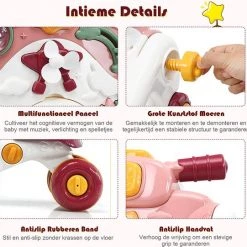 FURNIBELLA - 3-in-1 Baby Zit-naar-Stand Loper, Kinderen Activiteitencentrum, Peuter Wandelwagen, Autorijden, Interactieve Loper, Activiteit Leren Loper Voor Jongen / Meisje, Vroege Ontwikkeling Speelgoed Voor Baby's Op 6-36 Maanden (Roze) 17 FURNIBELLA - 3-in-1 Baby Zit-naar-Stand Loper, Kinderen Activiteitencentrum, Peuter Wandelwagen, Autorijden, Interactieve Loper, Activiteit Leren Loper Voor Jongen / Meisje, Vroege Ontwikkeling Speelgoed Voor Baby's Op 6-36 Maanden (Roze) -babygyms Winkel 550x541 3
