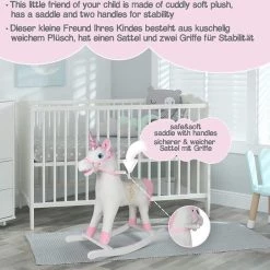 Infantastic Hobbelpaard - Hobbeldier - Schommelpaard - Vanaf 1 Jaar - Met Geluid - 74 X 30 X 64 Cm - Pluche - Roze -babygyms Winkel 550x542 11