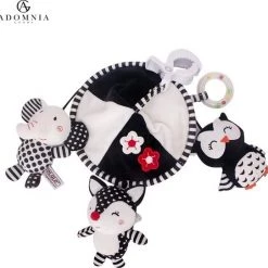 AdomniaGoods - Baby Mobiel - Baby Spiraal - Baby Speelgoed - Box Speelgoed - Babygym - Maxi Cosi Speeltje - Zwart/wit -babygyms Winkel 550x542 3