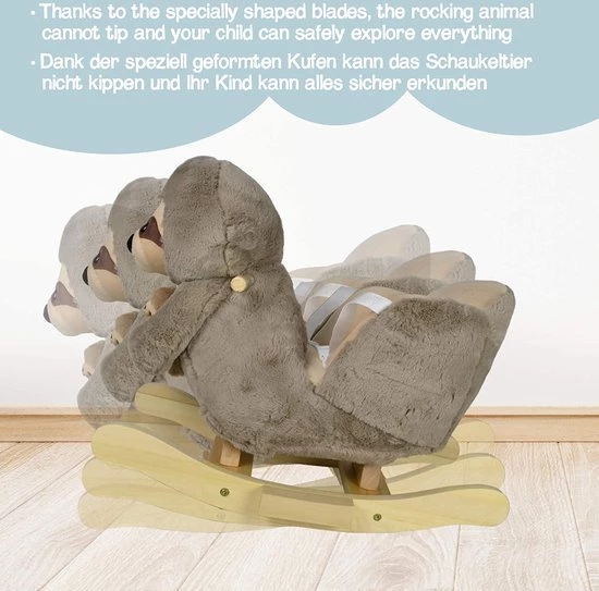 Infantastic Hobbelpaard - Hobbeldier - Schommelpaard - Vanaf 10 Maanden - Met Geluid - 61 X 32 X 52 Cm - Pluche - Bruin 5 Infantastic Hobbelpaard - Hobbeldier - Schommelpaard - Vanaf 10 Maanden - Met Geluid - 61 X 32 X 52 Cm - Pluche - Bruin - Afbeelding 5
