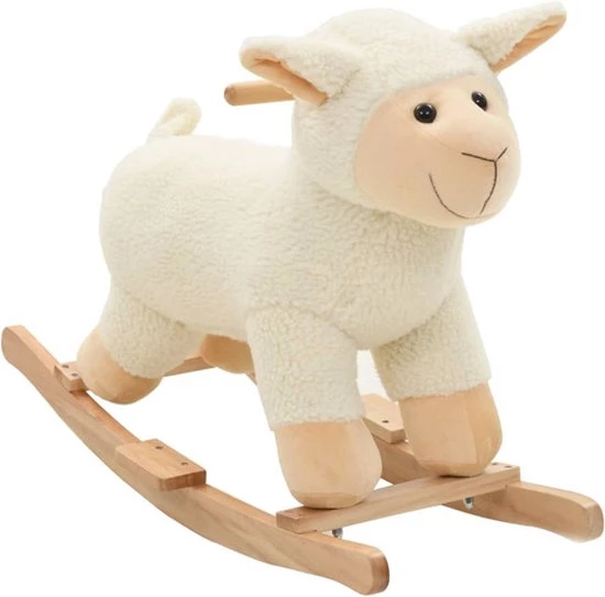 VidaXL Hobbeldier Schaap 78x34x58 Cm Pluche Wit 1 VidaXL Hobbeldier Schaap 78x34x58 Cm Pluche Wit