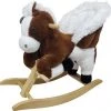 Playwood Pluche Hobbelpaard Steigerend Schommelpaard Met Geluid