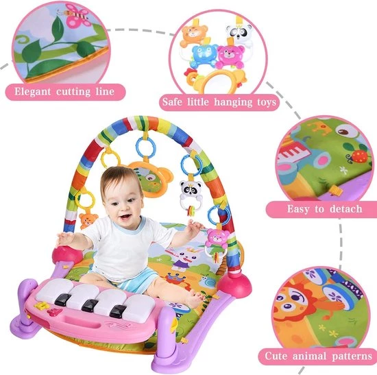Babygym, Baby Cadeau - Jongen & Meisje, Dierenvriendjes Speelmat, Interactief Speelgoed - Multikleuren. 1 Babygym, Baby Cadeau - Jongen & Meisje, Dierenvriendjes Speelmat, Interactief Speelgoed - Multikleuren.