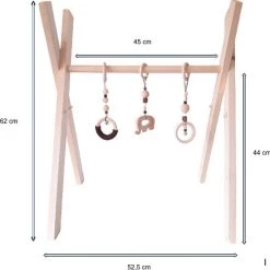 Fiepp - Babygym - Hout - 3 Hangers - Houten Kralen - Kraamcadeau - Baby Speelgoed - Baby Motoriek - Babyshower - Baby Cadeau - Baby Stimulatie -babygyms Winkel 550x549 11