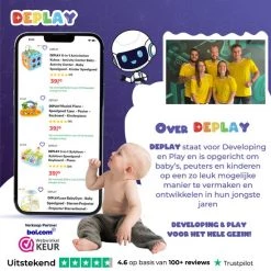 DEPLAY Luxe BabyGym - Baby Speelgoed - Projector Sterrenhemel - Speelmat Baby - Speelkleed - Educatief -babygyms Winkel 550x549