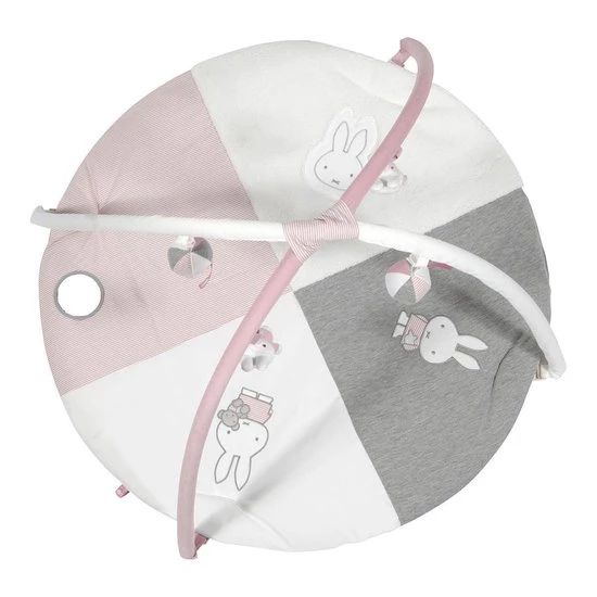 Nijntje Speelkleed Met Boog Pink Baby Rib 2 Nijntje Speelkleed Met Boog Pink Baby Rib - Afbeelding 2