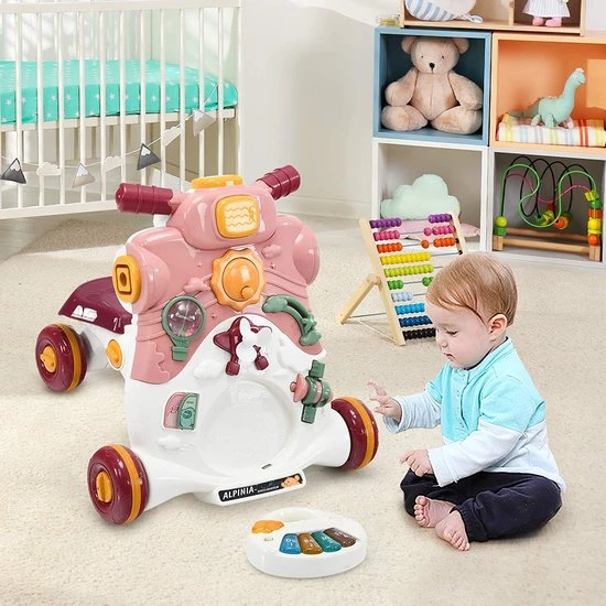 FURNIBELLA - 3-in-1 Baby Zit-naar-Stand Loper, Kinderen Activiteitencentrum, Peuter Wandelwagen, Autorijden, Interactieve Loper, Activiteit Leren Loper Voor Jongen / Meisje, Vroege Ontwikkeling Speelgoed Voor Baby's Op 6-36 Maanden (Roze) 2 FURNIBELLA - 3-in-1 Baby Zit-naar-Stand Loper, Kinderen Activiteitencentrum, Peuter Wandelwagen, Autorijden, Interactieve Loper, Activiteit Leren Loper Voor Jongen / Meisje, Vroege Ontwikkeling Speelgoed Voor Baby's Op 6-36 Maanden (Roze) - Afbeelding 2