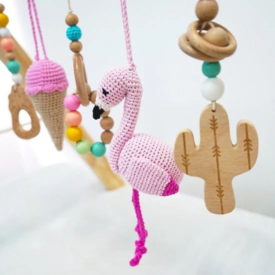 Louas Loua's Favorites Houten Babygym Roze Met Gehaakte En Houten Speeltjes - Gehaakte - Babyspeelgoed - Baby Speelgoed 0 Jaar - Babygym Hout - Baby Gym - Flamingo - Baby Speelrek - Baby Rek 2 Louas Loua's Favorites Houten Babygym Roze Met Gehaakte En Houten Speeltjes - Gehaakte - Babyspeelgoed - Baby Speelgoed 0 Jaar - Babygym Hout - Baby Gym - Flamingo - Baby Speelrek - Baby Rek - Afbeelding 2