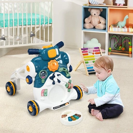FURNIBELLA - 3-in-1 Baby Zit-naar-Stand Loper, Kinderen Activiteitencentrum, Peuter Wandelwagen, Autorijden, Interactieve Loper, Activiteit Leren Loper Voor Jongen / Meisje, Vroege Ontwikkeling Speelgoed Voor Baby's Op 6-36 Maanden (Blauw) 3 FURNIBELLA - 3-in-1 Baby Zit-naar-Stand Loper, Kinderen Activiteitencentrum, Peuter Wandelwagen, Autorijden, Interactieve Loper, Activiteit Leren Loper Voor Jongen / Meisje, Vroege Ontwikkeling Speelgoed Voor Baby's Op 6-36 Maanden (Blauw) - Afbeelding 3