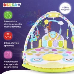DEPLAY Luxe BabyGym - Baby Speelgoed - Projector Sterrenhemel - Speelmat Baby - Speelkleed - Educatief -babygyms Winkel 550x550 30