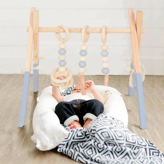 Thuys – Babygym Hout – Speelboog Baby – Speelgoed Baby - Trendy/Hout/Grijs/45x37.5x47.5cm 3 Thuys – Babygym Hout – Speelboog Baby – Speelgoed Baby - Trendy/Hout/Grijs/45x37.5x47.5cm - Afbeelding 3