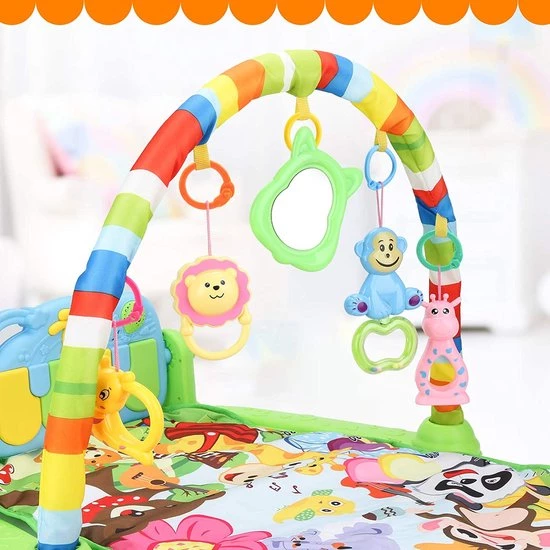 Babygym, Baby Cadeau - Jongen & Meisje, Dierenvriendjes Speelmat, Interactief Speelgoed - Multikleuren. 6 Babygym, Baby Cadeau - Jongen & Meisje, Dierenvriendjes Speelmat, Interactief Speelgoed - Multikleuren. - Afbeelding 6