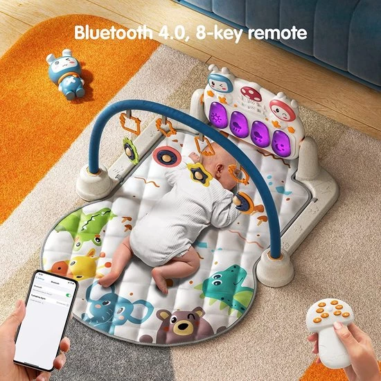 Babygym, Baby Cadeau - Jongen & Meisje, Dierenvriendjes Speelmat, Interactief Speelgoed - Multikleuren. 4 Babygym, Baby Cadeau - Jongen & Meisje, Dierenvriendjes Speelmat, Interactief Speelgoed - Multikleuren. - Afbeelding 4