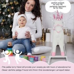 Infantastic Hobbelpaard - Hobbeldier - Schommelpaard - Vanaf 1 Jaar - Met Geluid - 74 X 30 X 64 Cm - Pluche - Roze -babygyms Winkel 550x550 642