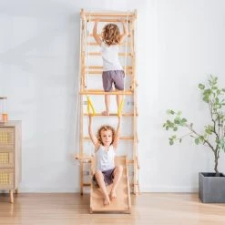 YJZQ Peuterspeelset Binnenspeeltuin Jungle Gym Set- Hout 6-in-1 Multifunctionele Klimrekken/muurbeugels/Ladderklimmer/ Glijbaan/schommel/optrekgedeelte/ Ringen-Rotsklimmen Voor Kinderen Draagvermogen 50kg 26 YJZQ Peuterspeelset Binnenspeeltuin Jungle Gym Set- Hout 6-in-1 Multifunctionele Klimrekken/muurbeugels/Ladderklimmer/ Glijbaan/schommel/optrekgedeelte/ Ringen-Rotsklimmen Voor Kinderen Draagvermogen 50kg -babygyms Winkel 550x550 71