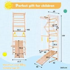 YJZQ Peuterspeelset Binnenspeeltuin Jungle Gym Set- Hout 6-in-1 Multifunctionele Klimrekken/muurbeugels/Ladderklimmer/ Glijbaan/schommel/optrekgedeelte/ Ringen-Rotsklimmen Voor Kinderen Draagvermogen 50kg 28 YJZQ Peuterspeelset Binnenspeeltuin Jungle Gym Set- Hout 6-in-1 Multifunctionele Klimrekken/muurbeugels/Ladderklimmer/ Glijbaan/schommel/optrekgedeelte/ Ringen-Rotsklimmen Voor Kinderen Draagvermogen 50kg -babygyms Winkel 550x550 73