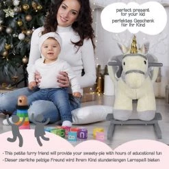Infantastic GoodVibes - Hobbelpaard Voor Baby En Kind - Schommelpaard Silver Unicorn - Stevige Constructie - Knuffelzacht Met Geluidseffecten - Eenhoorn Grijs 23 Infantastic GoodVibes - Hobbelpaard Voor Baby En Kind - Schommelpaard Silver Unicorn - Stevige Constructie - Knuffelzacht Met Geluidseffecten - Eenhoorn Grijs -babygyms Winkel 550x550 745