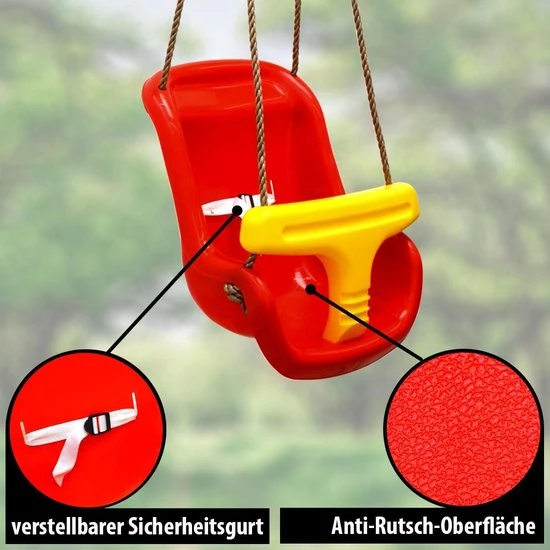 LittleTom Babyschommel 45x36x38 Cm - Kinderen Schommelstoel Baby Tuinschommel 5 LittleTom Babyschommel 45x36x38 Cm - Kinderen Schommelstoel Baby Tuinschommel - Afbeelding 5