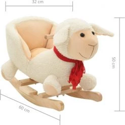 VidaXL Hobbeldier Schaap Met Rugleuning 60x32x50 Cm Pluche Wit 9 VidaXL Hobbeldier Schaap Met Rugleuning 60x32x50 Cm Pluche Wit -babygyms Winkel 550x551 6