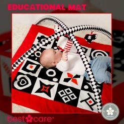 BabySenses For BestCare Contrasterende Educatieve Premium Babymat - Vormen | Rood, Zwart En Wit | 77x77x40cm | + 0m | Montessori Speelgoed | 100% Katoen | Machine Wasbaar | Oeko Tex Standard 100 11 BabySenses For BestCare Contrasterende Educatieve Premium Babymat - Vormen | Rood, Zwart En Wit | 77x77x40cm | + 0m | Montessori Speelgoed | 100% Katoen | Machine Wasbaar | Oeko Tex Standard 100 -babygyms Winkel 550x552 12