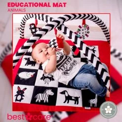 BabySenses For BestCare Contrasterende Educatieve Premium Babymat - Dieren | Rood, Zwart En Wit | 77x77x40cm | + 0m | Montessorispeelgoed | 100% Katoen | Machinewasbaar | Oeko Tex Standard 100 13 BabySenses For BestCare Contrasterende Educatieve Premium Babymat - Dieren | Rood, Zwart En Wit | 77x77x40cm | + 0m | Montessorispeelgoed | 100% Katoen | Machinewasbaar | Oeko Tex Standard 100 -babygyms Winkel 550x552 23