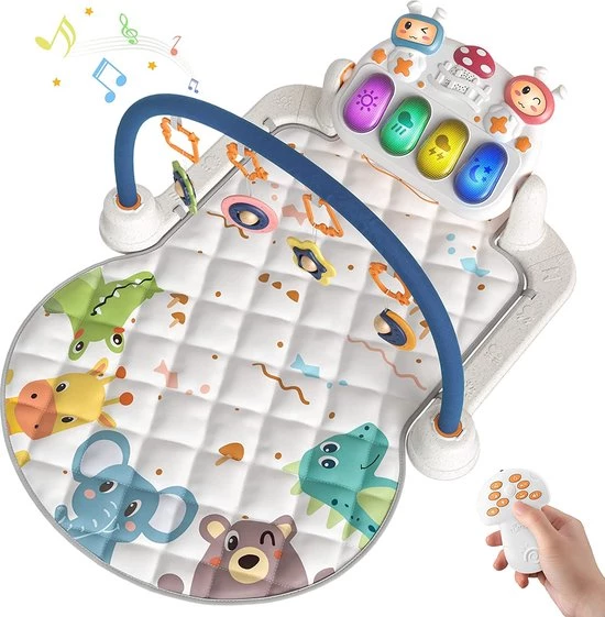 Babygym, Baby Cadeau - Jongen & Meisje, Dierenvriendjes Speelmat, Interactief Speelgoed - Multikleuren. 5 Babygym, Baby Cadeau - Jongen & Meisje, Dierenvriendjes Speelmat, Interactief Speelgoed - Multikleuren. - Afbeelding 5