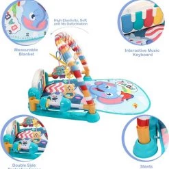 Babygym, Baby Cadeau - Jongen & Meisje, Dierenvriendjes Speelmat, Interactief Speelgoed – Multikleuren -babygyms Winkel 550x564 3