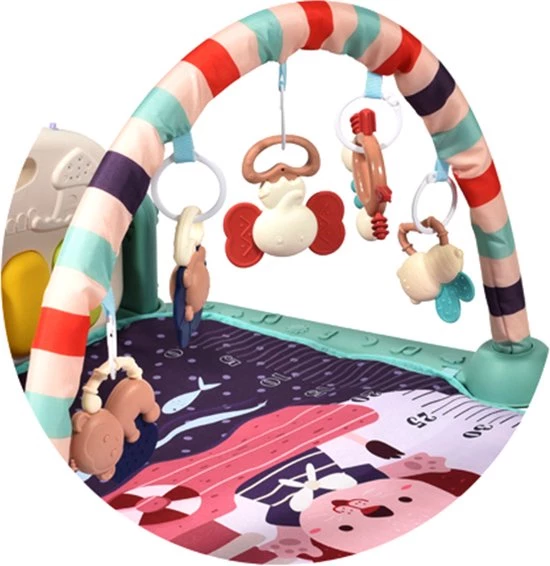 Merkloos Muziek Baby Mat Met Speeltjes En Piano Voor Baby 0-2 Jaar - Babymat - Baby Speelmat - Interactief Speelmat Met Kleine Speeltjes En Centimers Turquoise 3 Merkloos Muziek Baby Mat Met Speeltjes En Piano Voor Baby 0-2 Jaar - Babymat - Baby Speelmat - Interactief Speelmat Met Kleine Speeltjes En Centimers Turquoise - Afbeelding 3