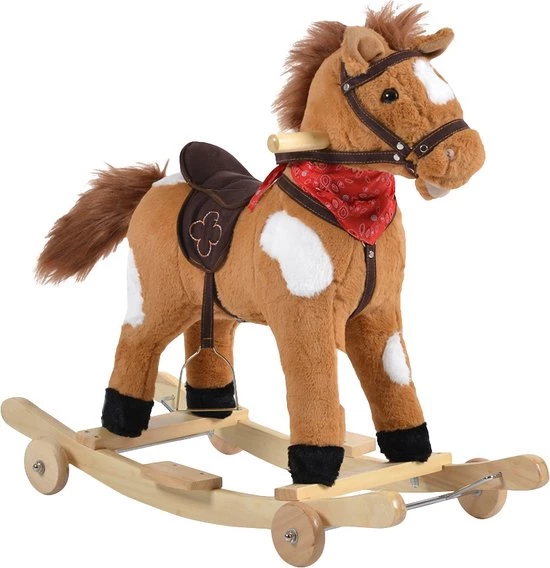 Cangaroo Thunder Khaki Hobbelpaard Met Wielen WJ-302 1 Cangaroo Thunder Khaki Hobbelpaard Met Wielen WJ-302