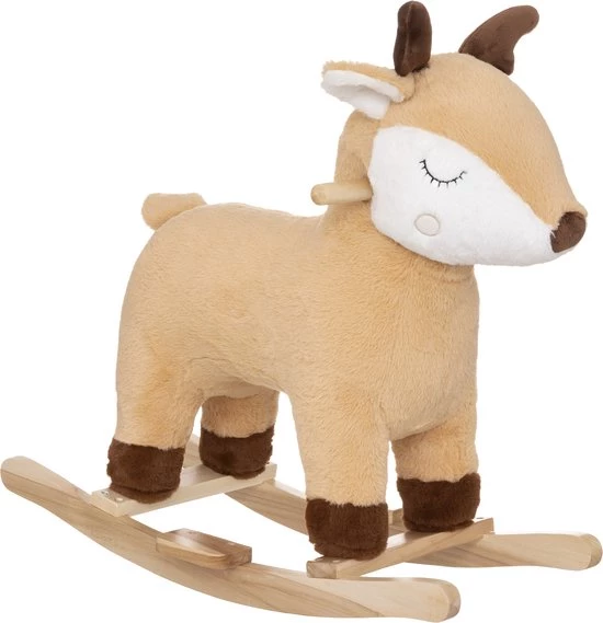 Merkloos Schommelpaard - Hert - Bruin - 64 X 55 X 33 Cm - Hobbeldier 1 Merkloos Schommelpaard - Hert - Bruin - 64 X 55 X 33 Cm - Hobbeldier
