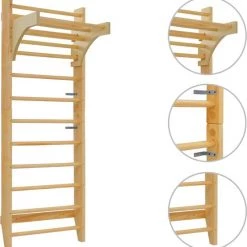 VidaXL Wandklimrek 80x55x220 Cm Hout