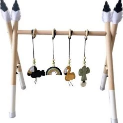 Merkloos BabyGym Hout Wit