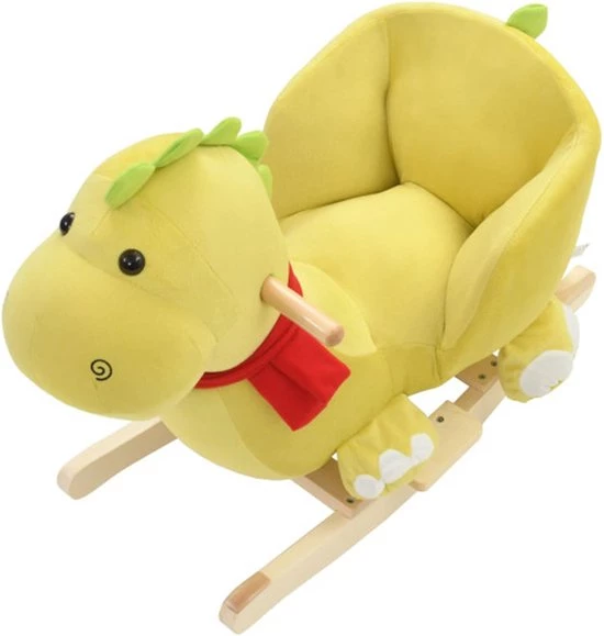 VidaXL Hobbeldier Draak Met Rugleuning 60x32x53 Cm Pluche Limegroen 3 VidaXL Hobbeldier Draak Met Rugleuning 60x32x53 Cm Pluche Limegroen - Afbeelding 3