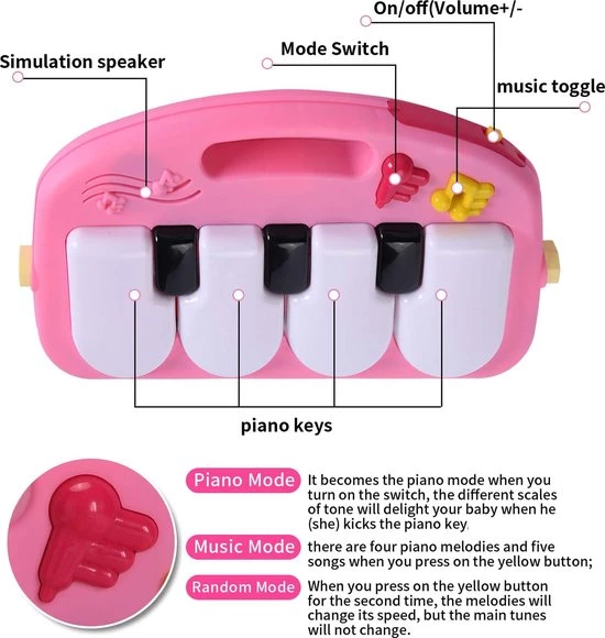 Babygym, Baby Cadeau - Jongen & Meisje, Dierenvriendjes Speelmat, Interactief Speelgoed - Multikleuren. 2 Babygym, Baby Cadeau - Jongen & Meisje, Dierenvriendjes Speelmat, Interactief Speelgoed - Multikleuren. - Afbeelding 2